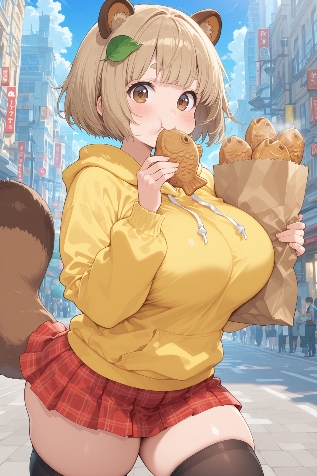 たい焼きモグモグ