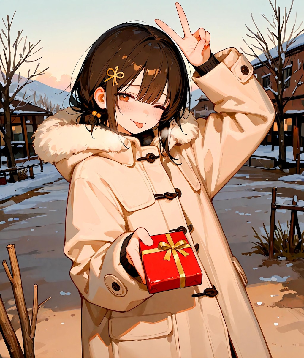 渡し方いろいろ少女