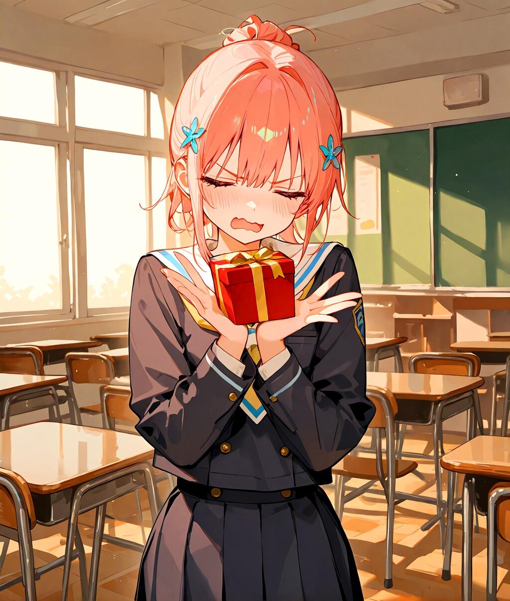 渡し方いろいろ少女