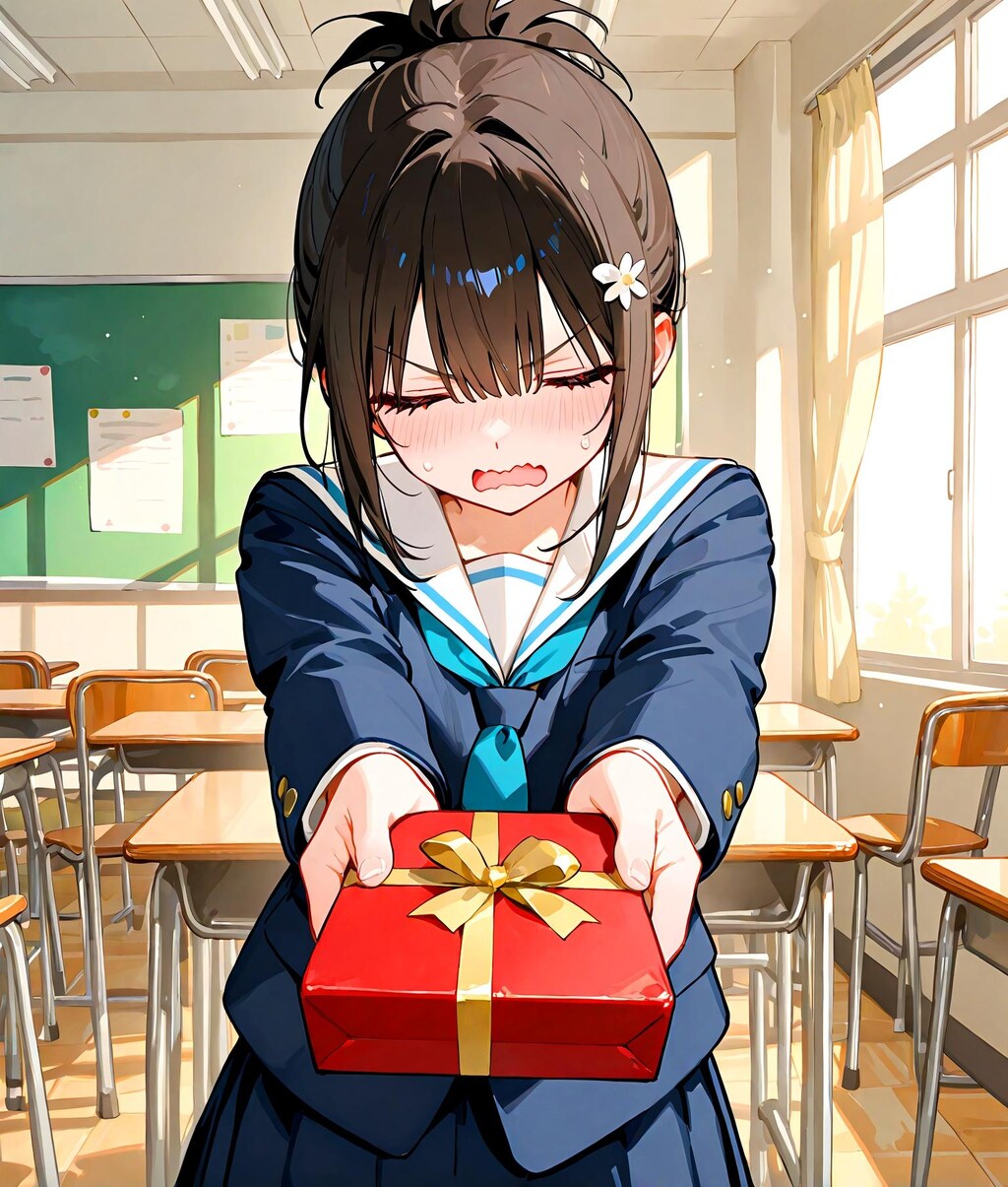 渡し方いろいろ少女