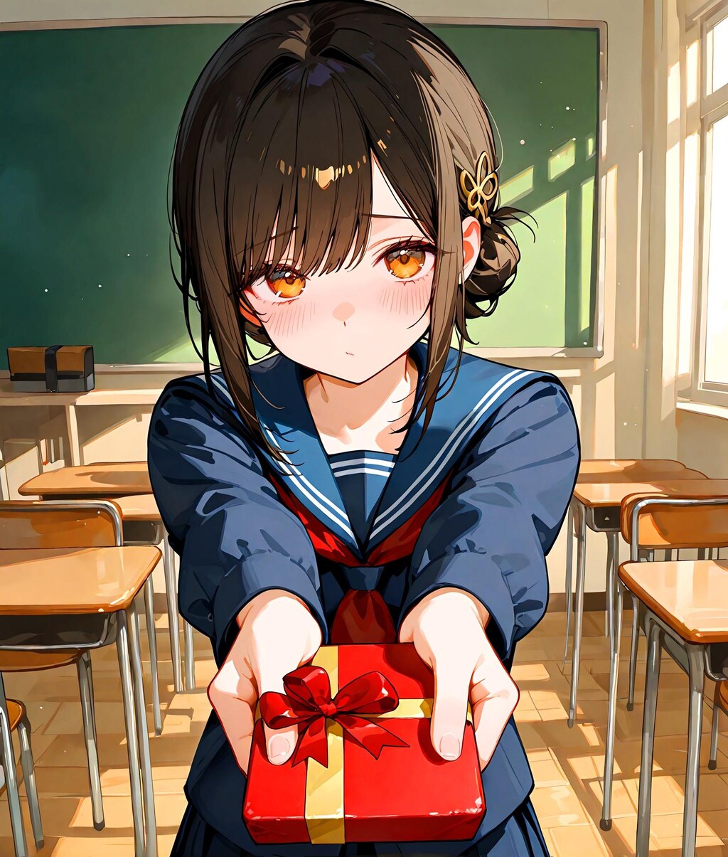 渡し方いろいろ少女