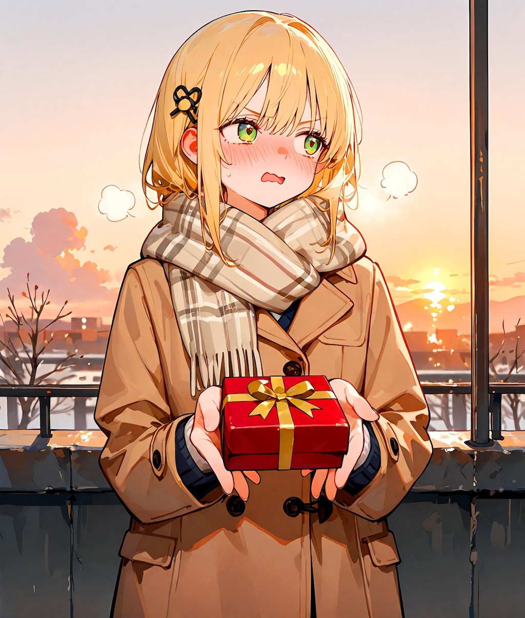 渡し方いろいろ少女