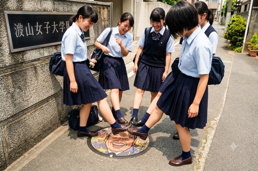 学校前のマンホール