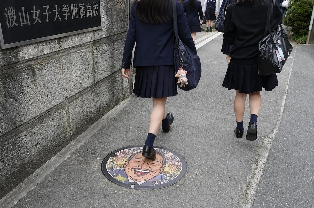 学校前のマンホール