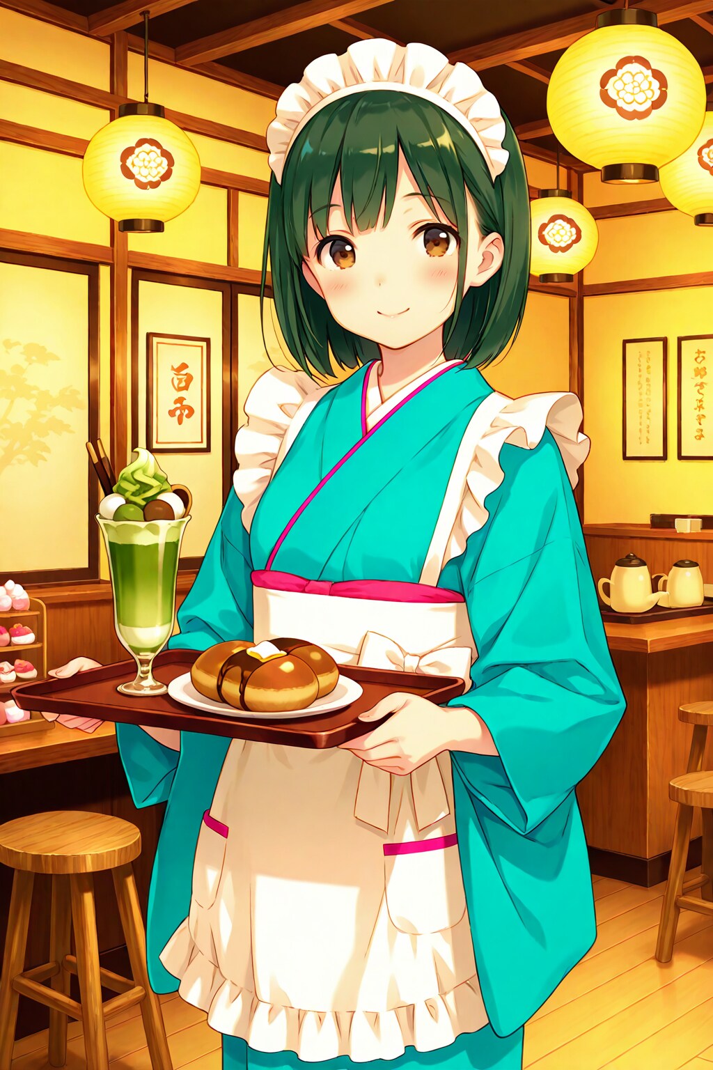 抹茶パフェと？？？