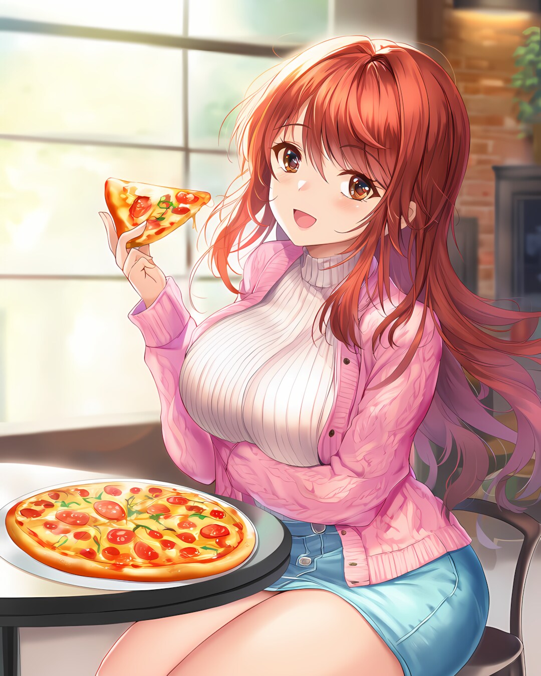 🍕日曜日はカフェでランチ✨春色カーディガンの休日