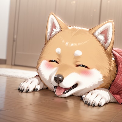 幸せそうなわんこ