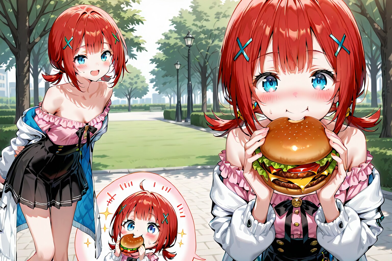 ハンバーガー大好き小鈴ちゃん | の人気AIイラスト・グラビア