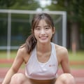 陸上女子のおしっこ♥ 2枚目