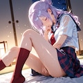 静かに迎えた夜♡　想いを馳せるお姉さん 2枚目