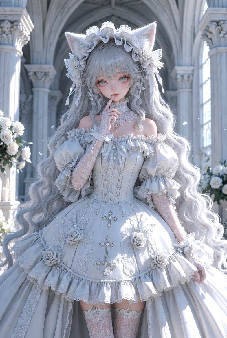 ネコミミシロゴスロリ