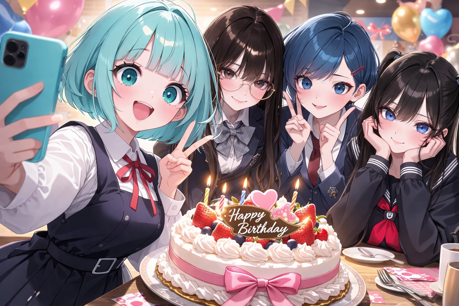 ウチの娘【冬組】のお誕生日パーティー | の人気AIイラスト・グラビア