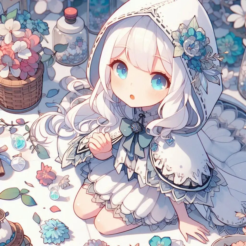 白髪の可愛い女の子【279】 | の人気AIイラスト・グラビア