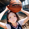 女バスのジャンプシュート（番外44） 11枚目