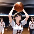 女バスのジャンプシュート（番外44） 2枚目