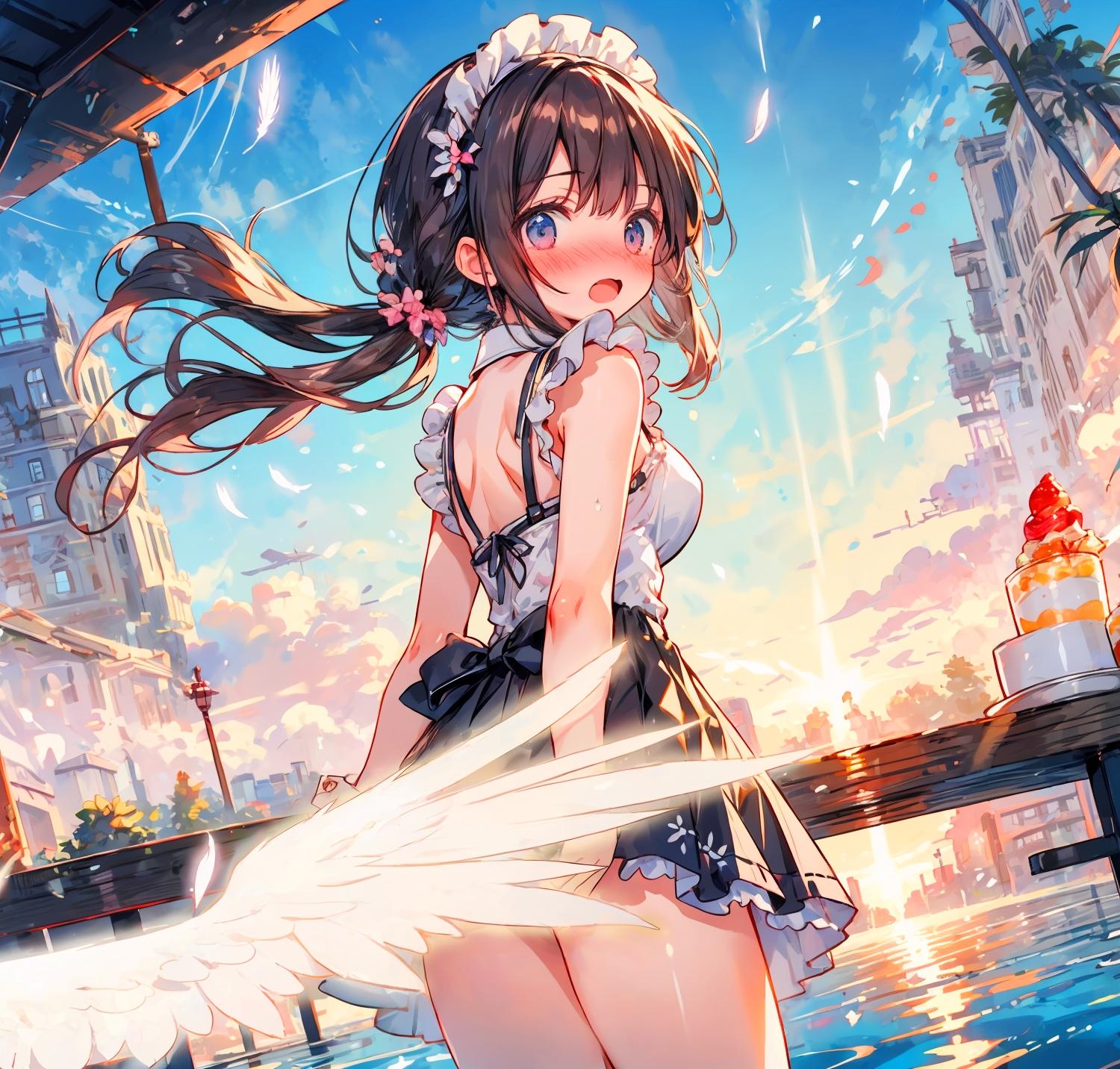 謎の光の翼の少女