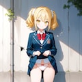 路上アンケートに答える少女 7枚目