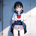 路上アンケートに答える少女 5枚目