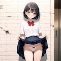 路上アンケートに答える少女 11枚目