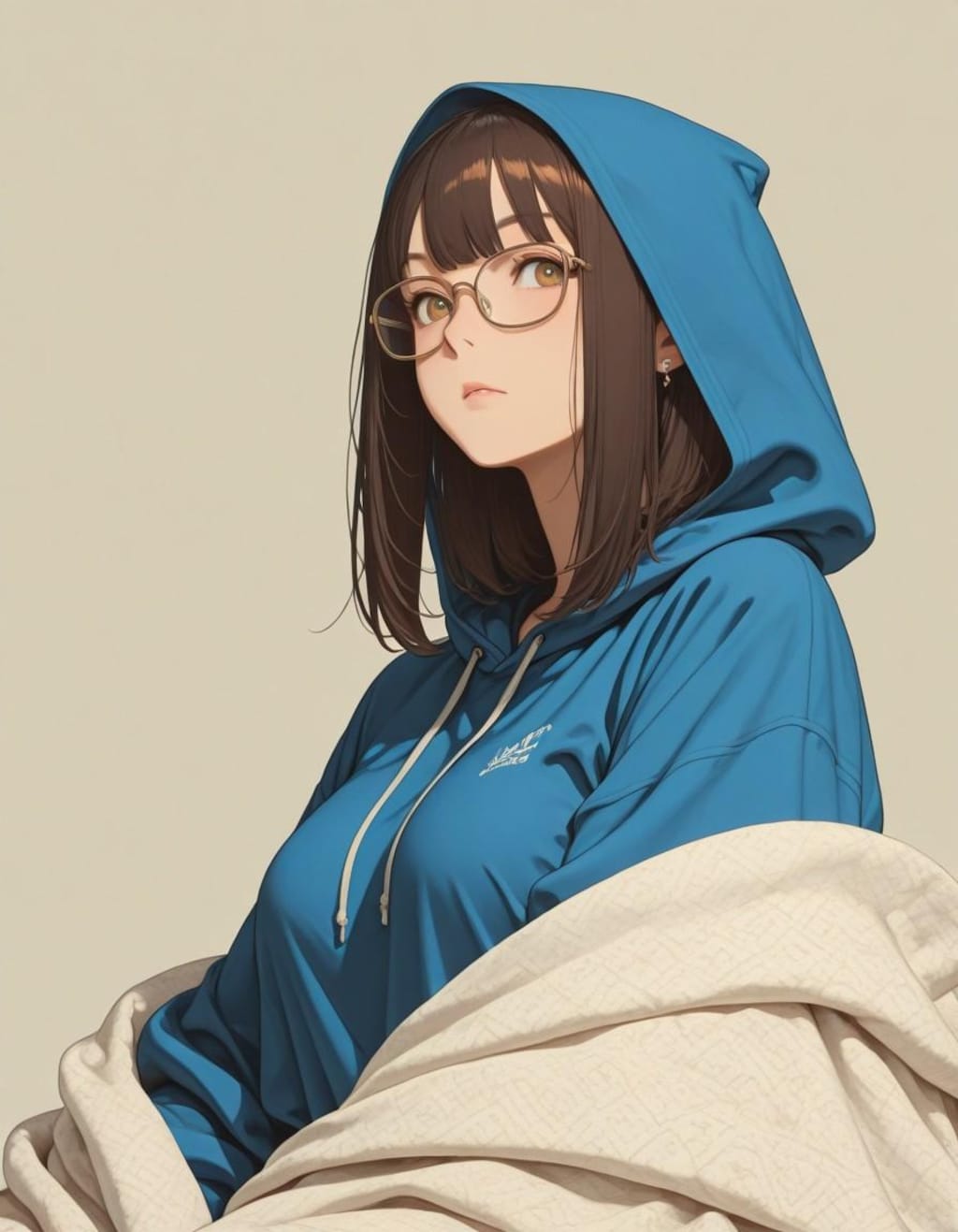 眼鏡女子の起床