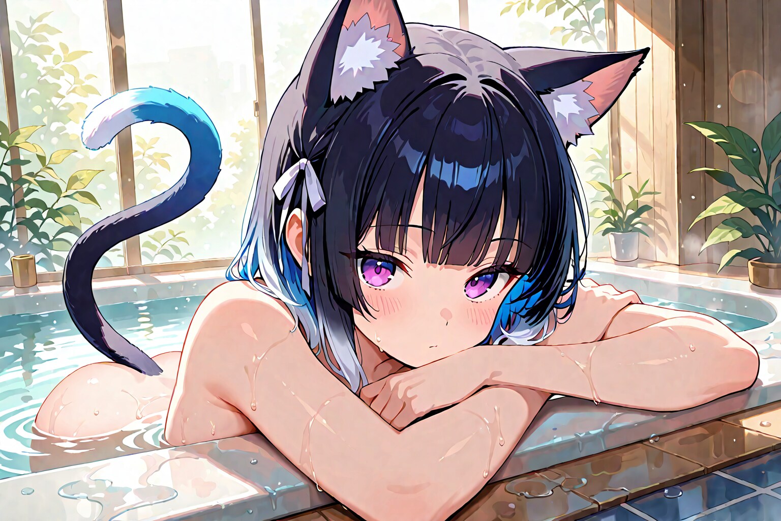 猫耳風呂
