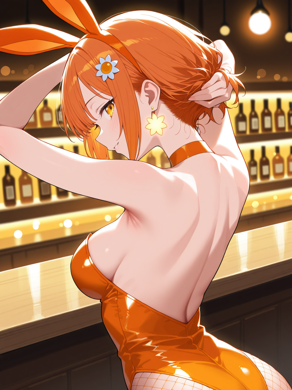 オレンジバニーのうなじ見せソレイユ