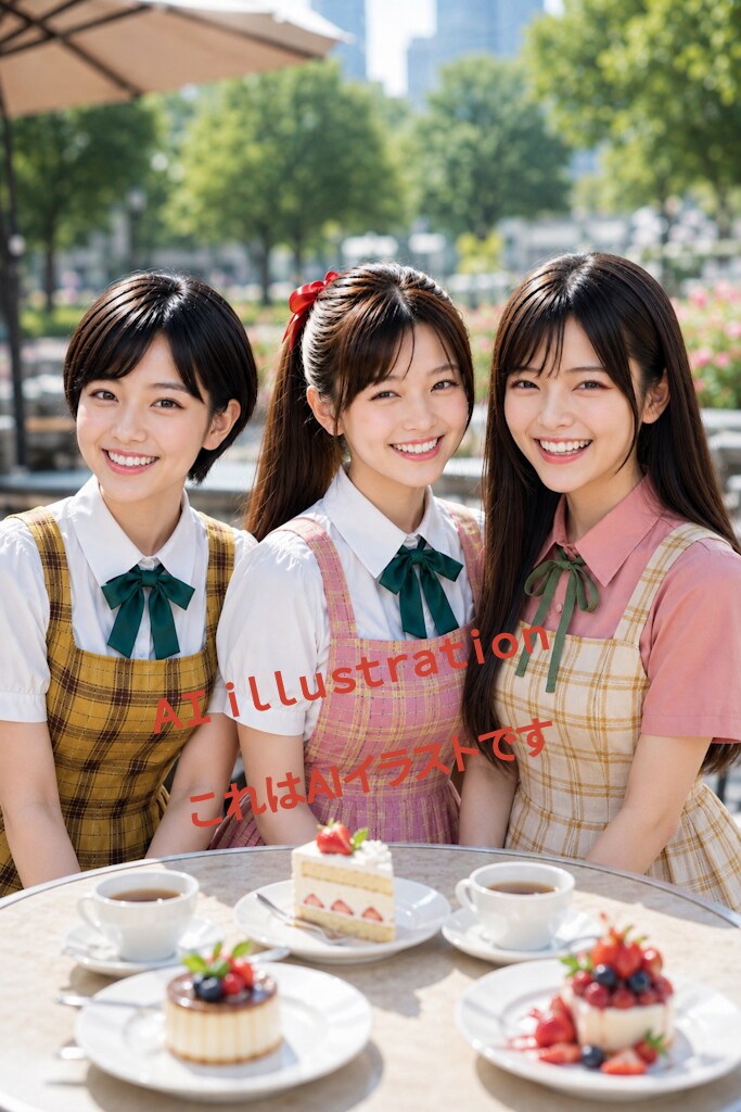 ポニティアガールズの3人（架空の人物／美緒・真希子・結衣） | の人気AIイラスト・グラビア