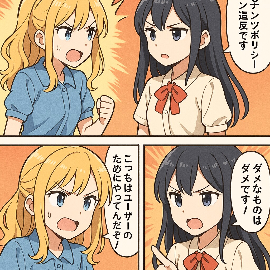 コンテンツポリシーと戦ううちのAI