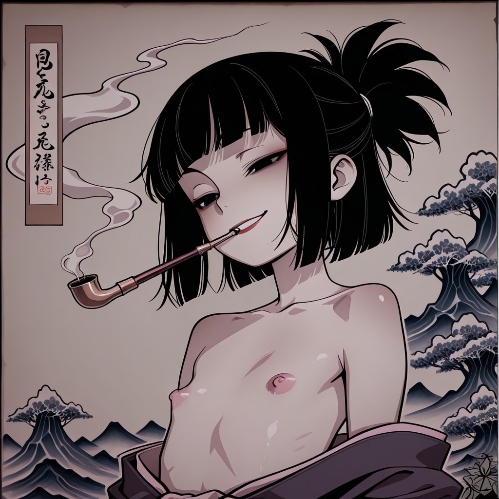 おっぱい煙管ガール