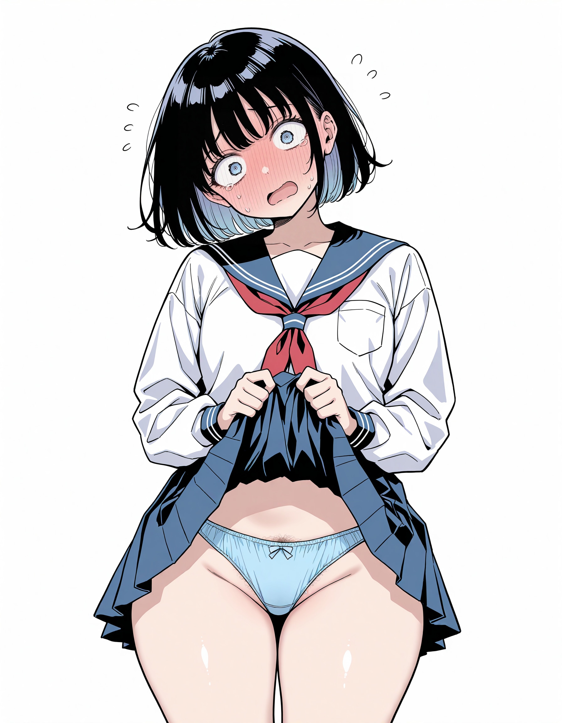 慌てる女子高生