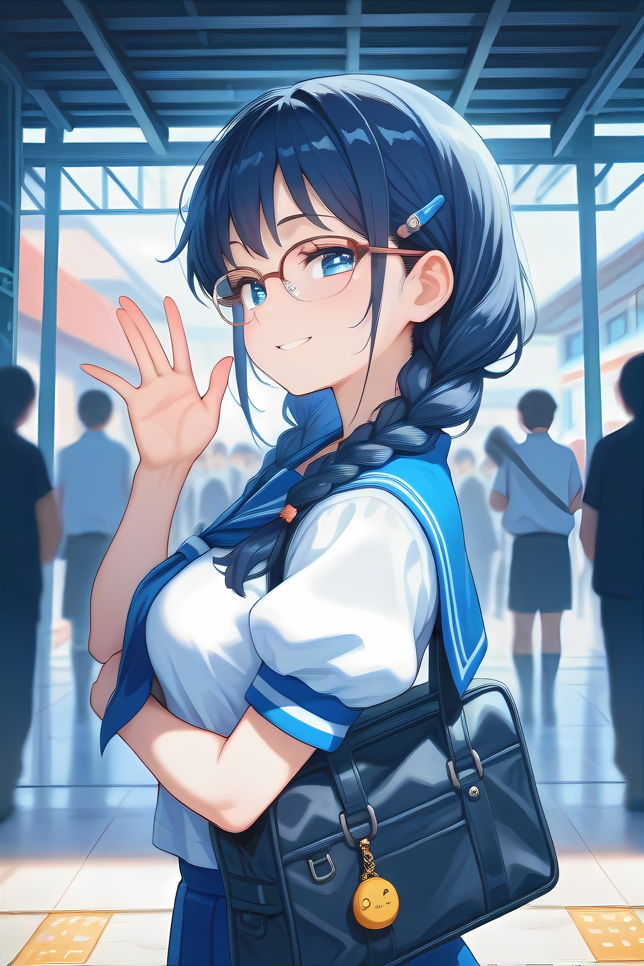 朝、駅で待ってるよ | の人気AIイラスト・グラビア