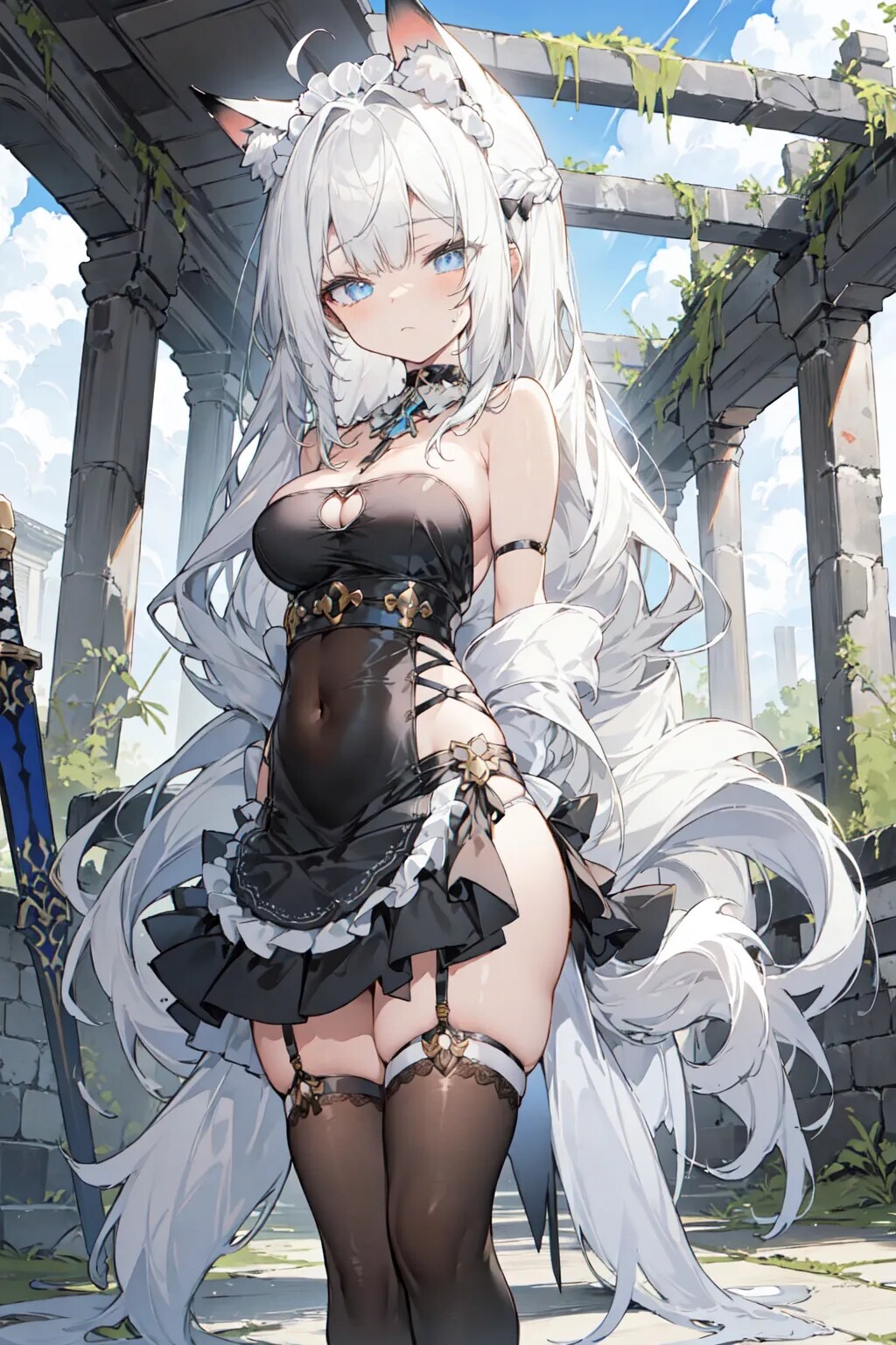 銀髪メイド