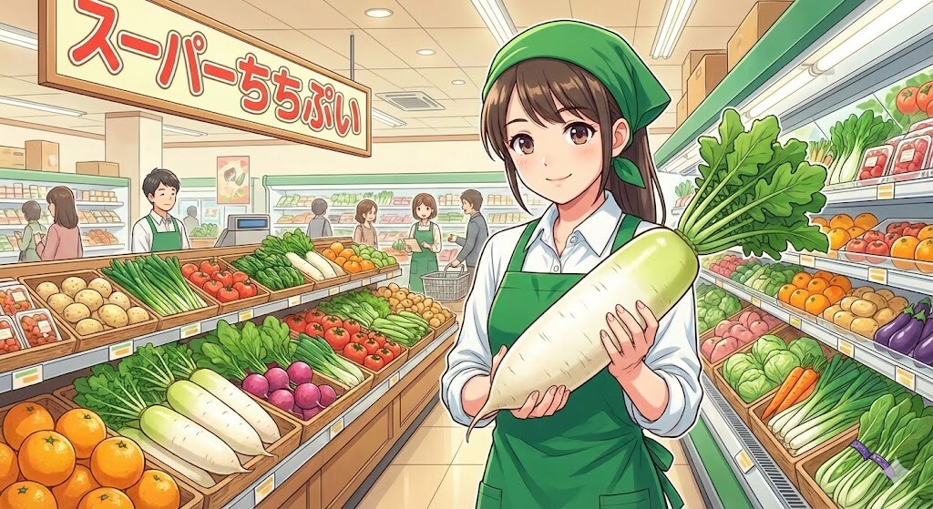 スーパーちちぷい青果コーナー