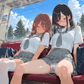 車内涼しー…ウトウト…無防備♪2 4枚目