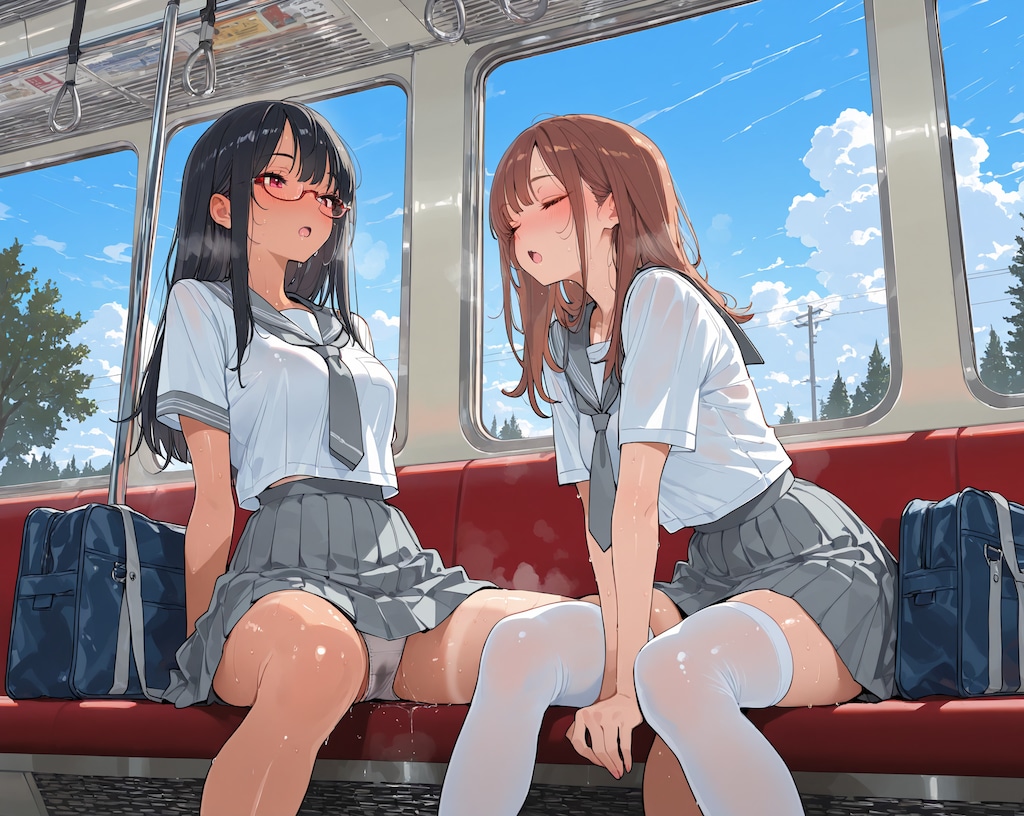 車内涼しー…ウトウト…無防備♪2