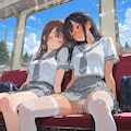 車内涼しー…ウトウト…無防備♪2 5枚目