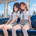 車内涼しー…ウトウト…無防備♪2 6枚目