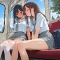 車内涼しー…ウトウト…無防備♪2 2枚目