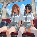車内涼しー…ウトウト…無防備♪2 11枚目