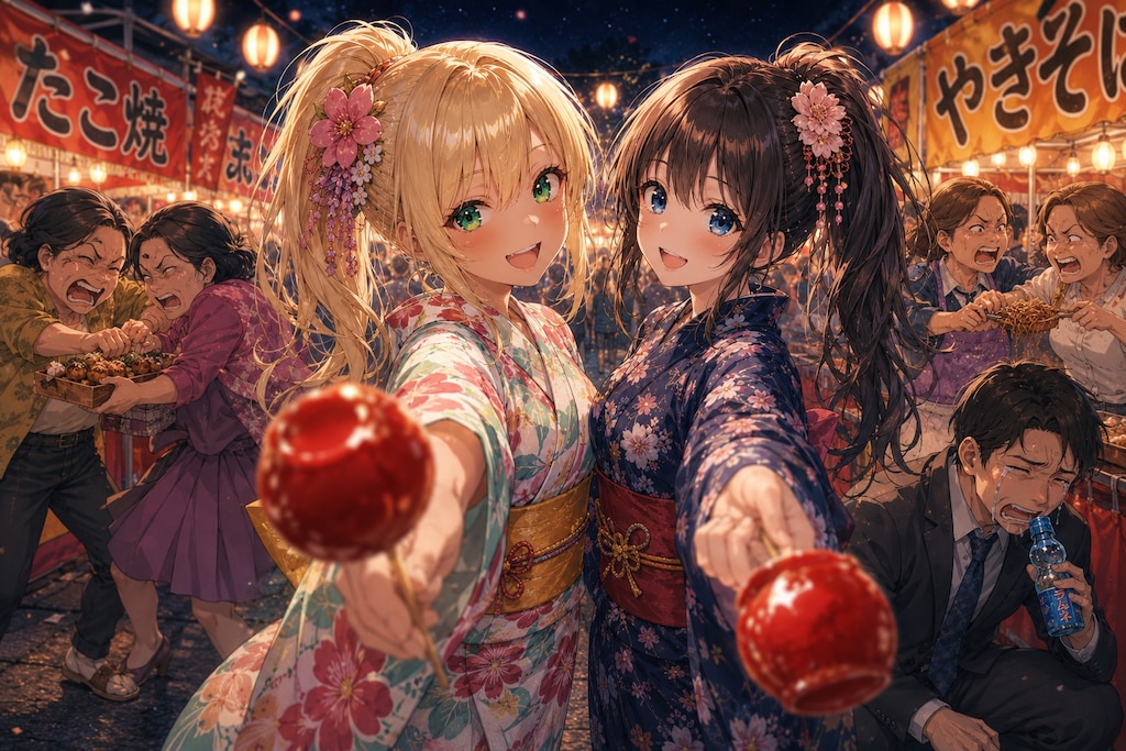 綺羅ちゃんとポニーテールちゃん(ポニテ同盟)