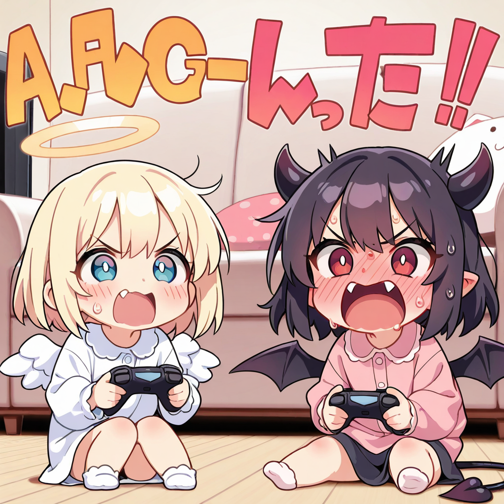 てんしとあくまのそうぜつなたたかい！！