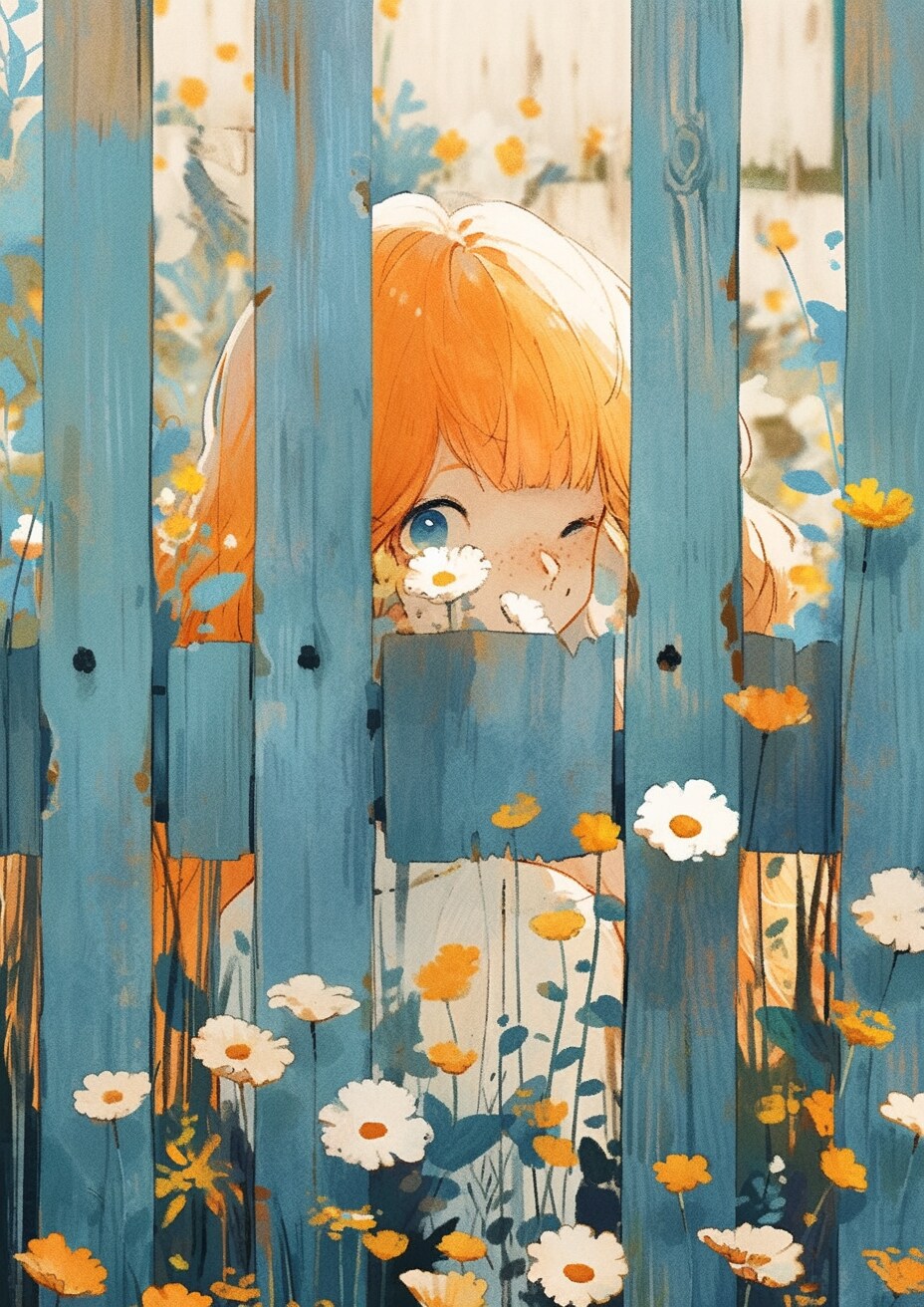 覗き込む女の子