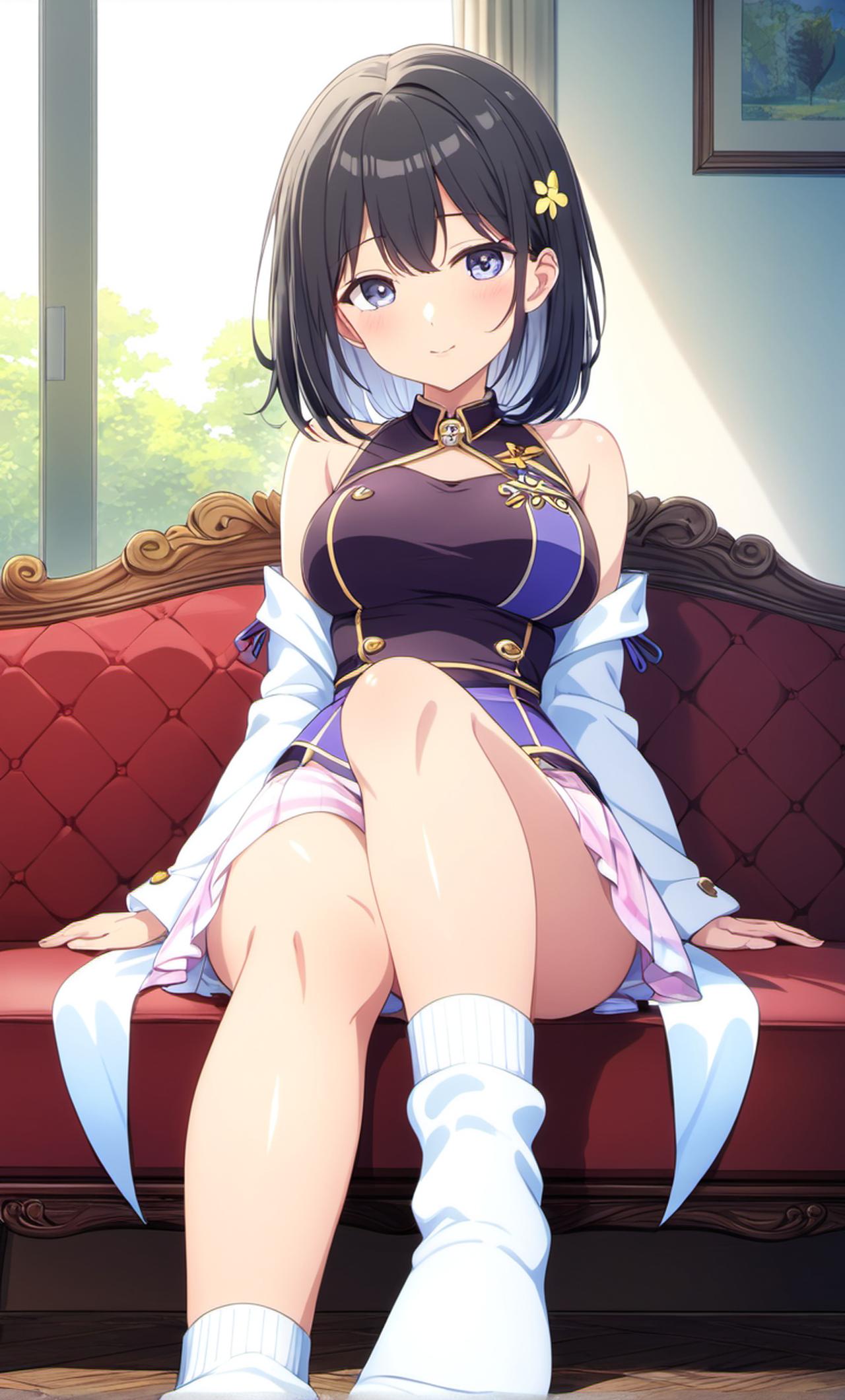 和風な制服の女の子