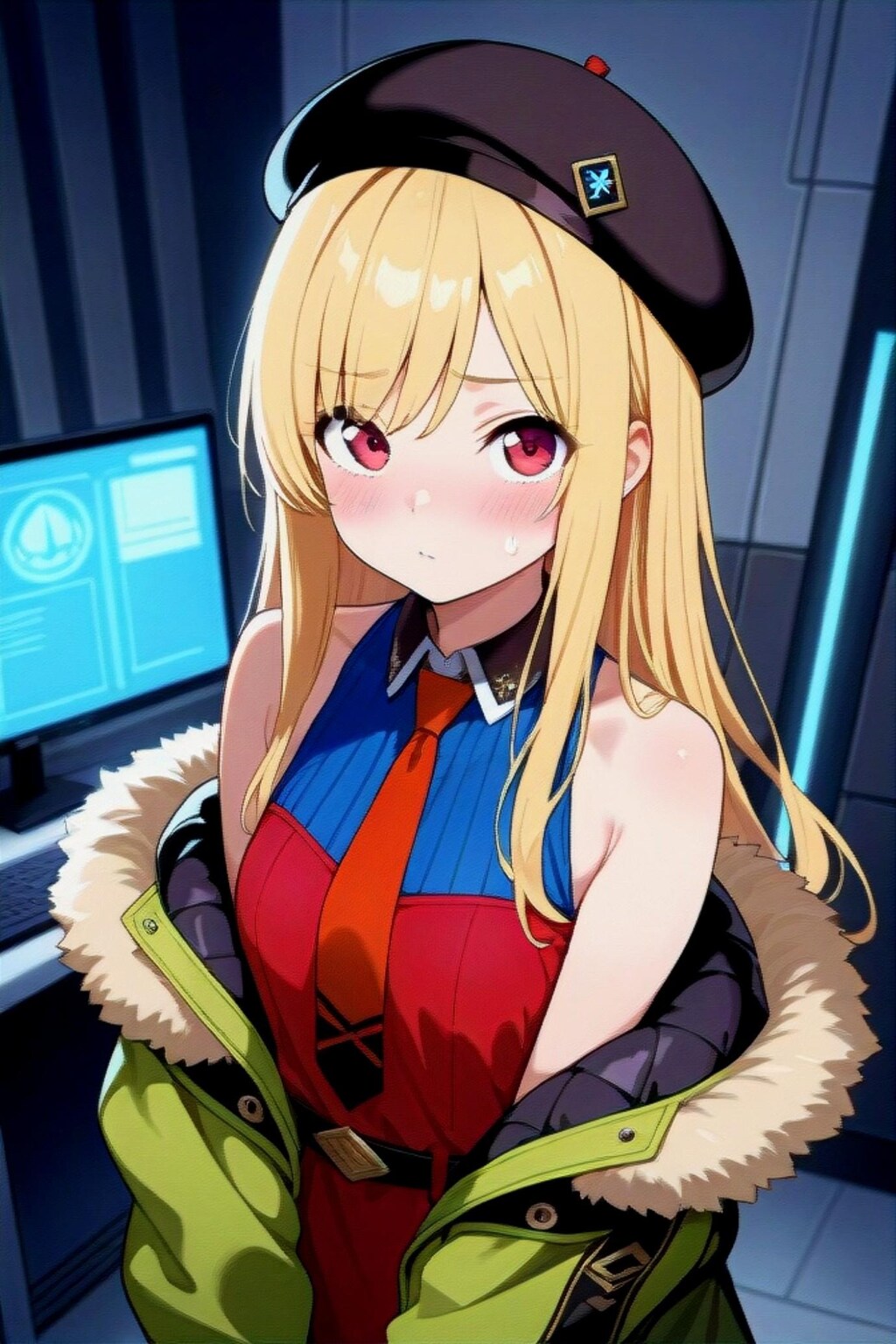 ベレー帽の金髪ちゃん