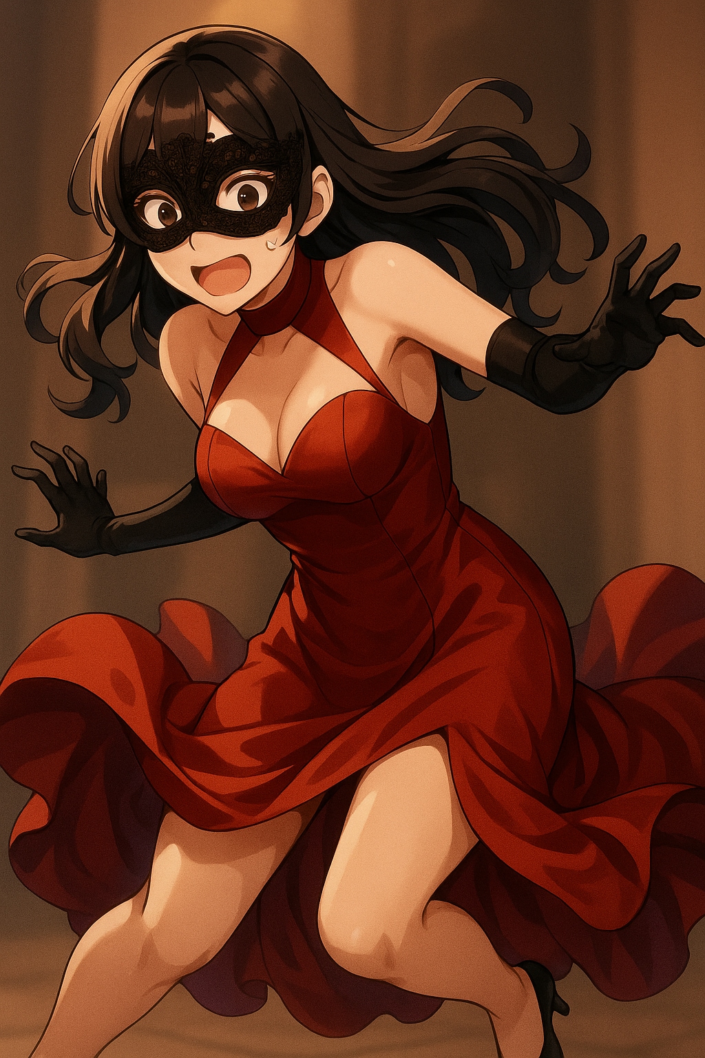 [ドジっ子選手権] Crimson Rose、コケても可愛い怪盗