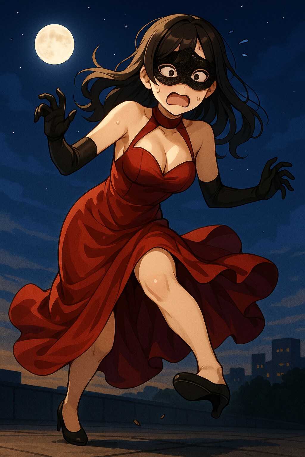 [ドジっ子選手権] Crimson Rose、コケても可愛い怪盗