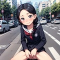おでこちゃんの人混み街中おしっこチャレンジ2 4枚目