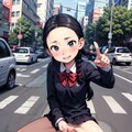 おでこちゃんの人混み街中おしっこチャレンジ2 3枚目