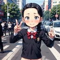 おでこちゃんの人混み街中おしっこチャレンジ2 2枚目