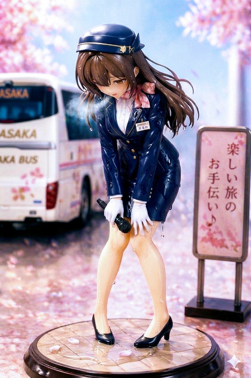 Geminiで疲れきったバスガイドさんフィギュア | の人気AIイラスト・グラビア